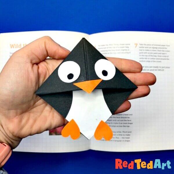Cute & Adorable Penguin Bookmark Craft Idea For KidsWinter Animal Crafts For Kids 