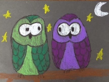 Cute & Easy To Make Oil Pastel Owls