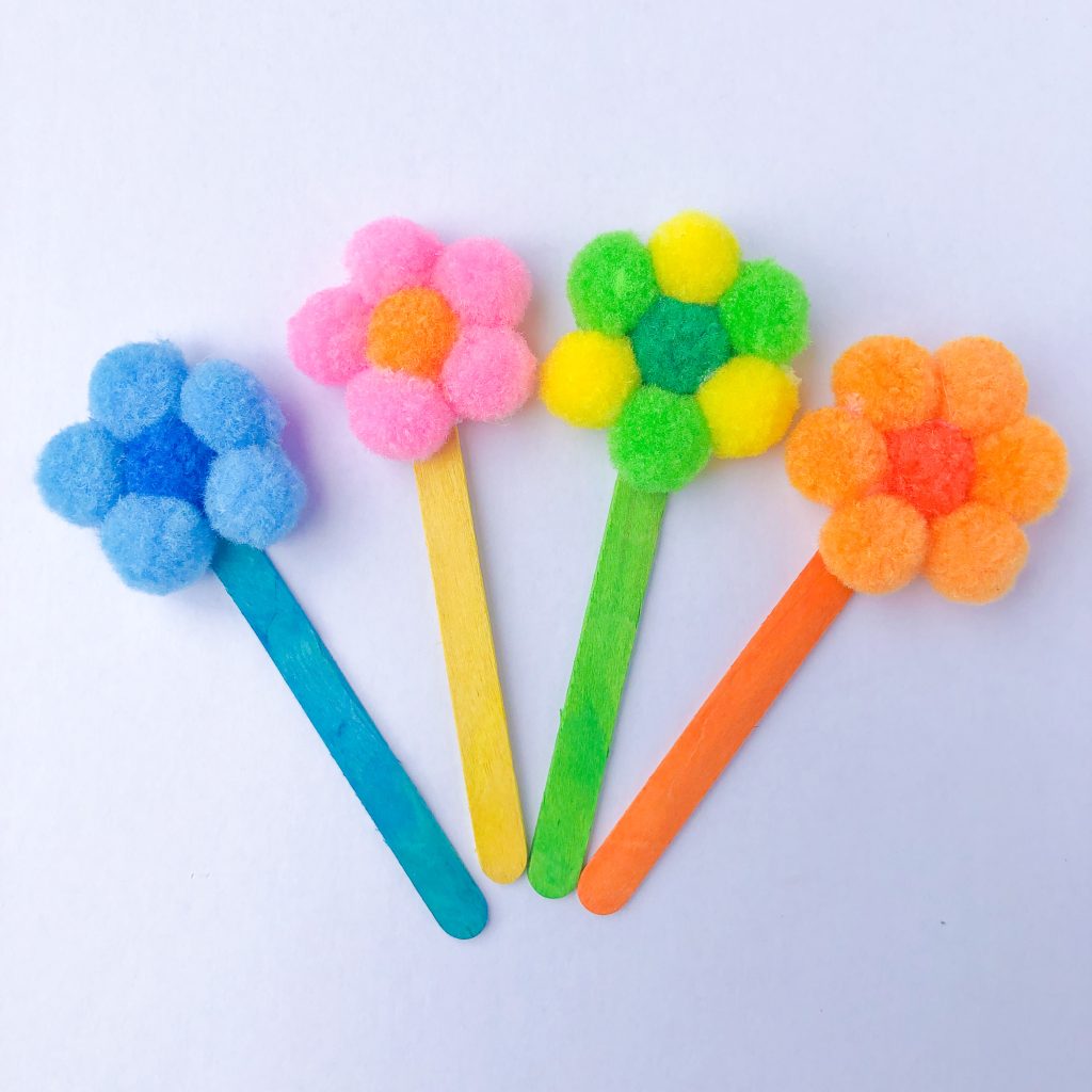 Popsicle Stick Pom Pom Craft Ideas