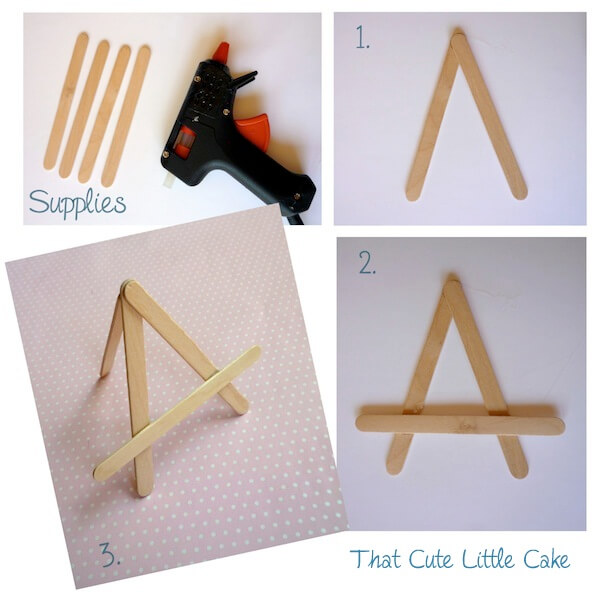 Cute Mini Easel Craft For Preschoolers- Full Tutorial Easy Popsicle Stick Crafts Step By Step Tutorial