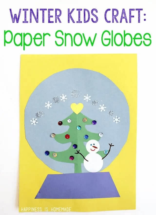Cute Paper Snow Globe Craft In 20 Minutes
