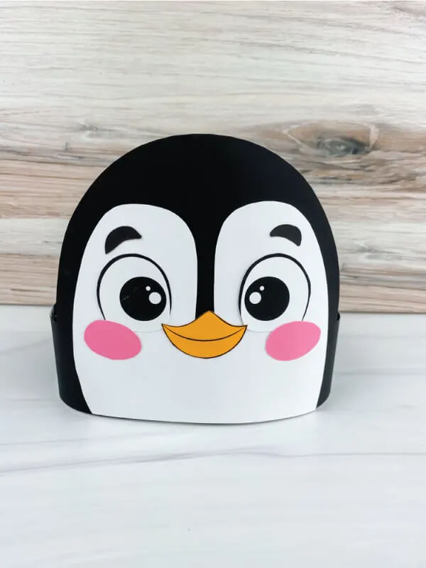 Cute Penguin shaped Headband Craft For KidsWinter Animal Crafts For Kids 