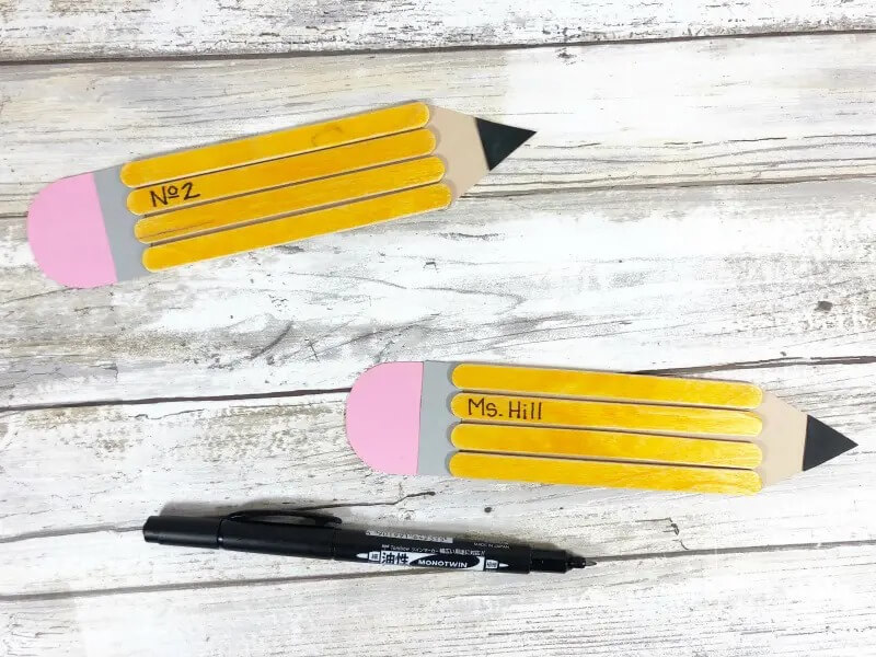Cute Popsicle Pencil Craft With Card Stock Paper Easy Popsicle Sticks Pencil Crafts Idea For Kids