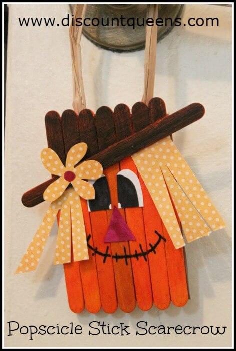 Cute Popsicle Stick Scarecrow Craft For Kids Popsicle Stick Scarecrow Crafts For Kids