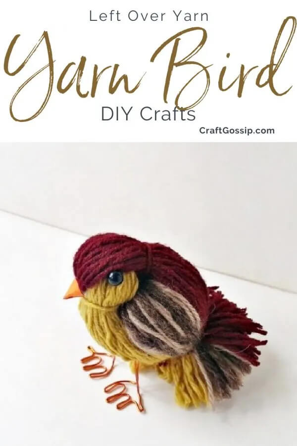 Cute Sparrow Craft Idea Using Yarn Cute easy things to make with yarn