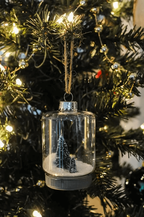 Decorative Snow Globe Mason Jar Ornament DIY Mason Jar Craft Ideas For Christmas