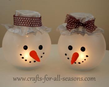 DIY Candle Holder Decoration Craft For Room Easy Snowman Craft Ideas For Adults