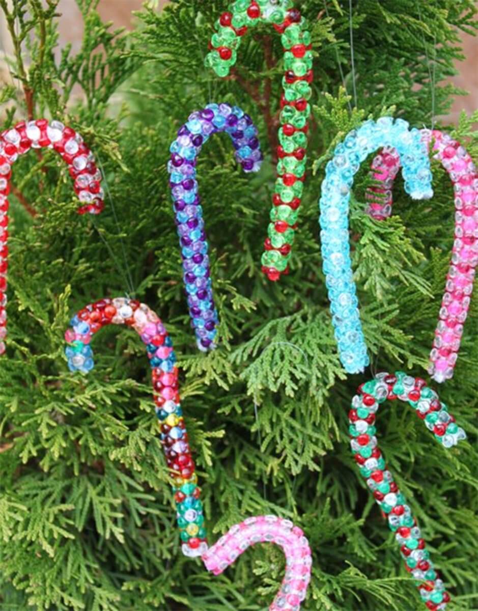 DIY Candy Cane Decoration Craft For Christmas