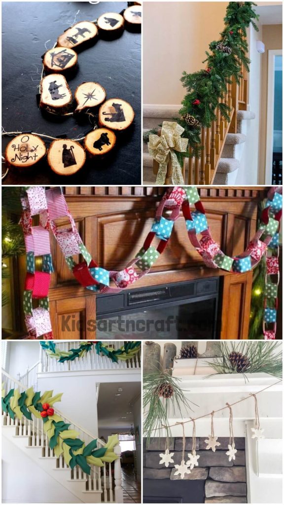 DIY Christmas Garland Ideas Kids Art & Craft