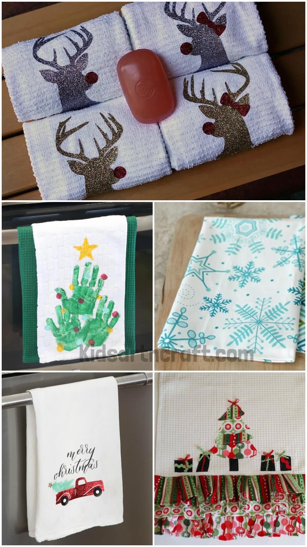 DIY Christmas Hand Towels