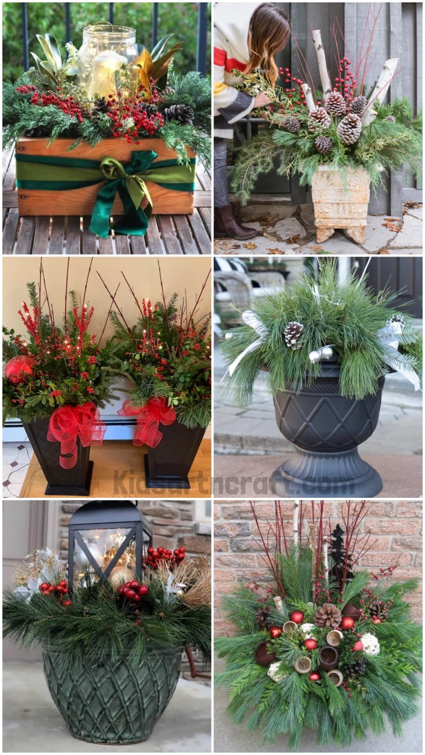DIY Christmas Outdoor Planters Kids Art & Craft
