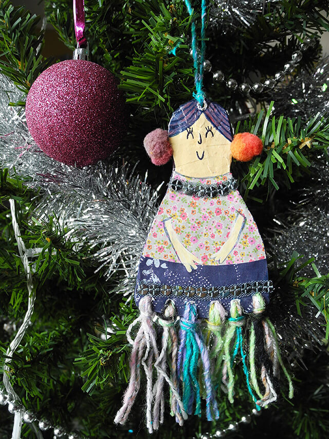 DIY Christmas Paper Mache Lady Craft For Decoration