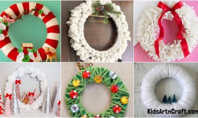 DIY Christmas Yarn Wreath