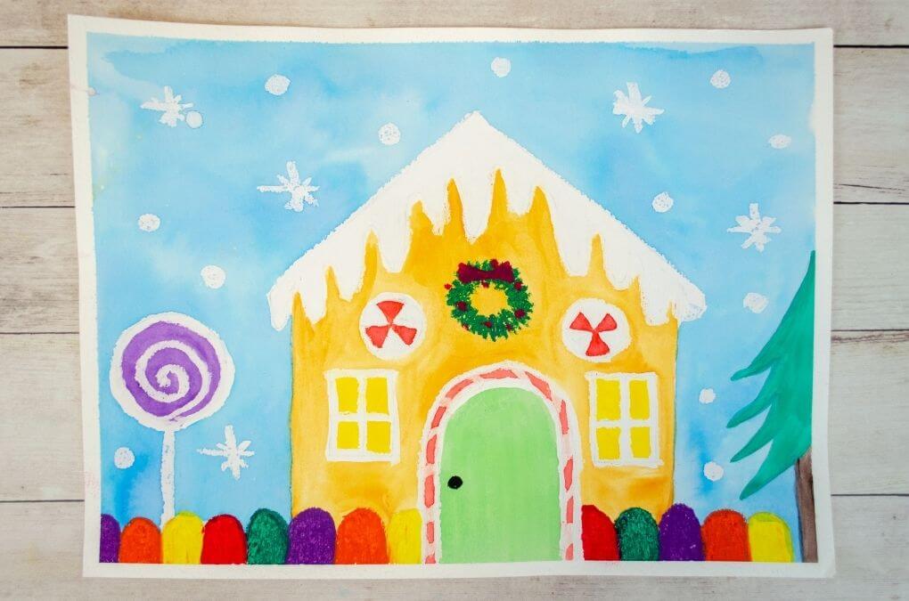 DIY Gingerbread House Painting Activity For Kindergartners