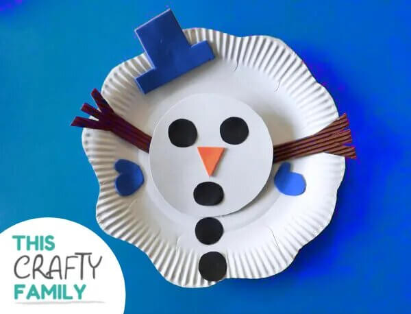 DIY Melted Snowman Paper Plate Crafts For Kids