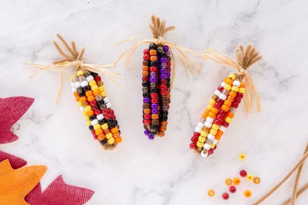 DIY Pipe Cleaner Indian Corn Craft Ideas For Kids
