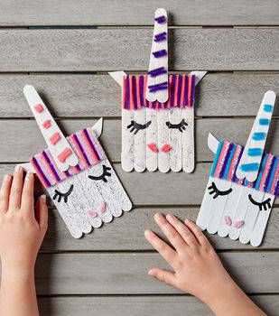 DIY & Easy Popsicle Sticks Unicorn Craft Ideas Made With Pipe Cleaner