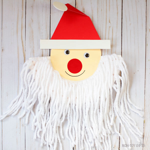 DIY Santa Beard Craft Idea For Kids Easy Santa Claus Craft Ideas For Kids 