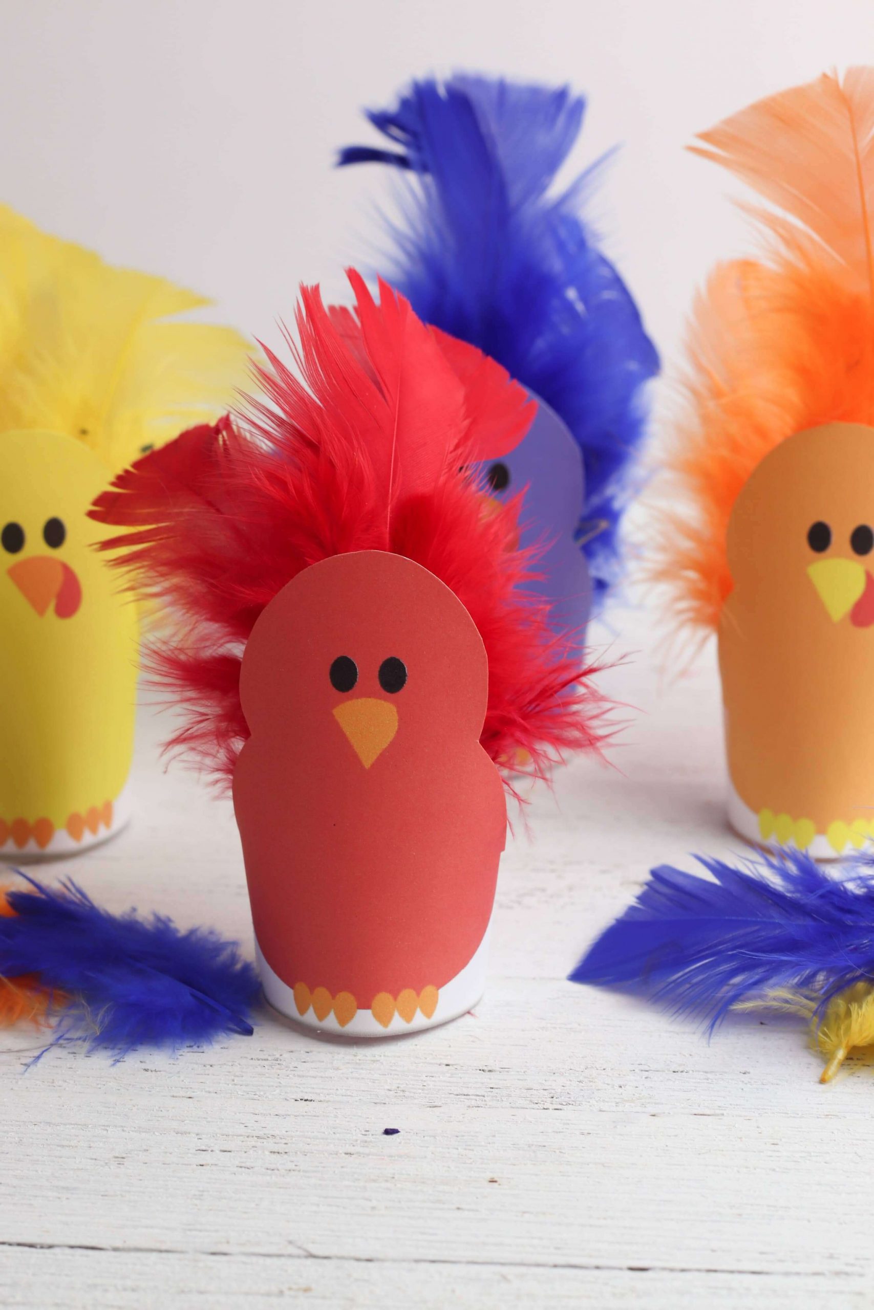 DIY Simple Feathered Turkey Craft Idea For Kids