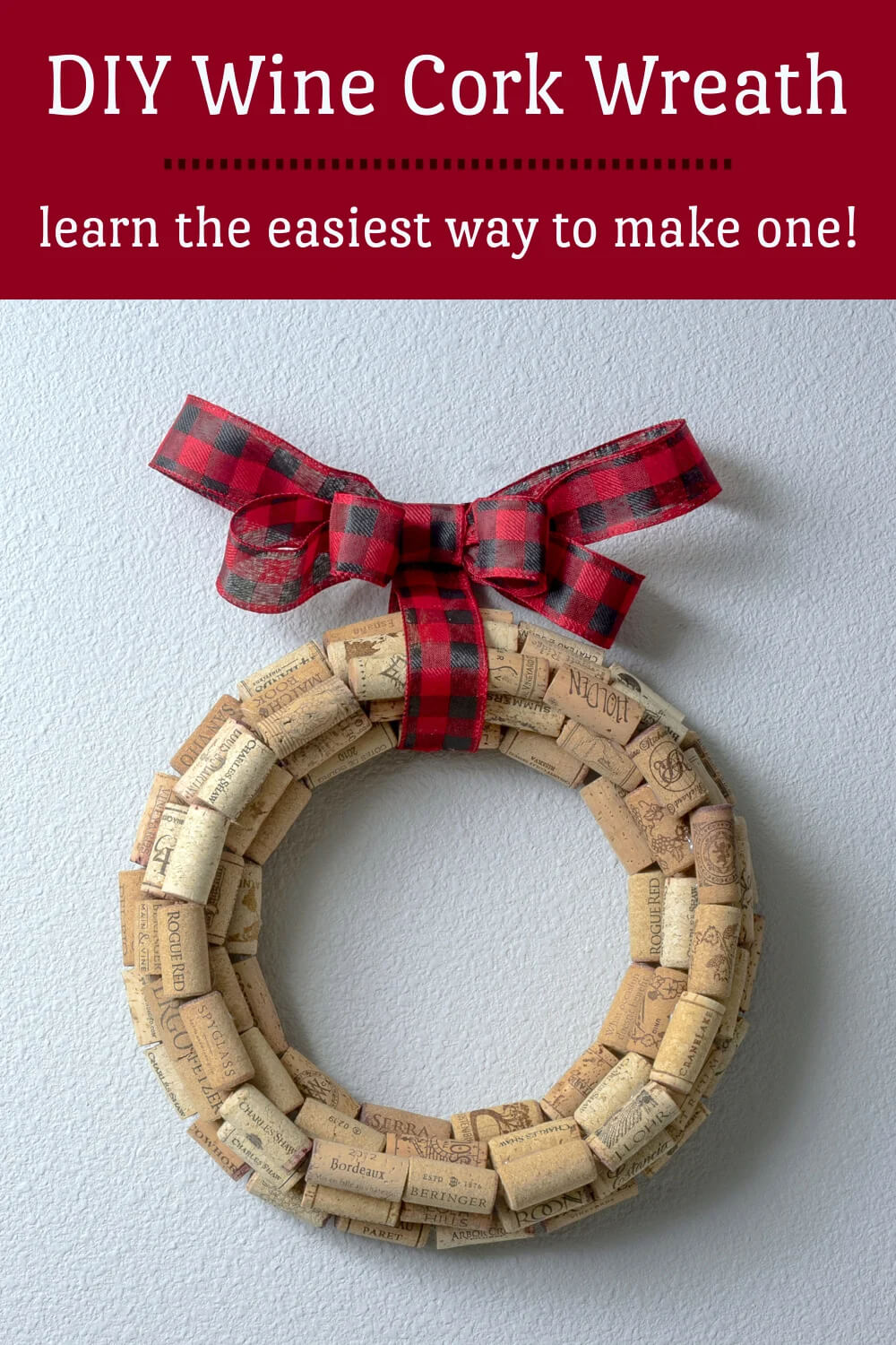 Easiest Way To Make Wreath Craft Using Wine Cork