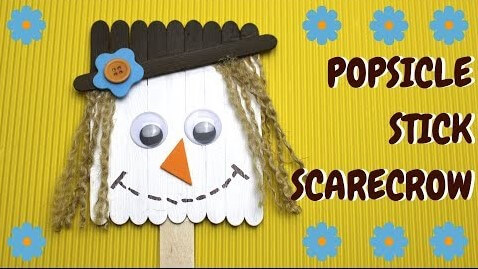 Easy And Beautiful Scarecrow Craft Idea For Kids Popsicle Stick Scarecrow Crafts For Kids