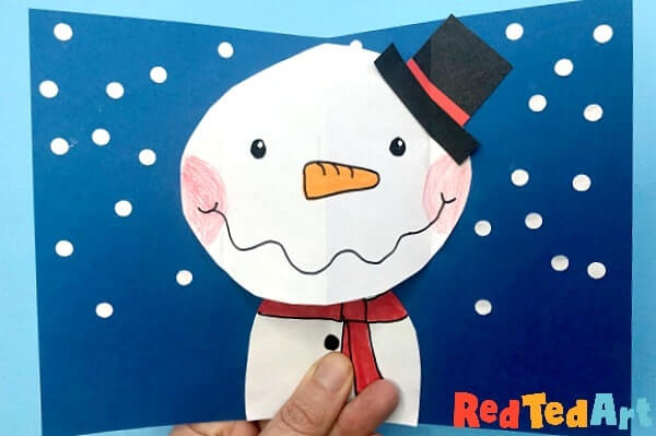 Easy & DIY Pop-Up Snowman Card Project For Kids Simple Snowman Crafts For Kids