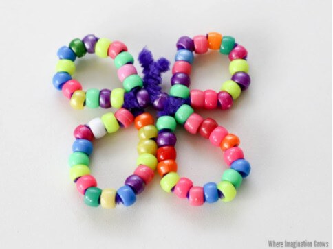 Easy Butterfly Craft Using Pony Beads For Preschoolers