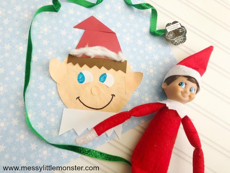 Easy Cupcake Liner Elf Craft Using Paper & Cotton