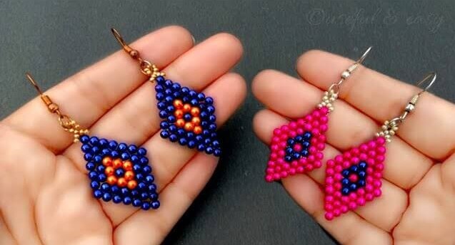 Easy & Handmade Earring Beaded Jewelry Craft At Home