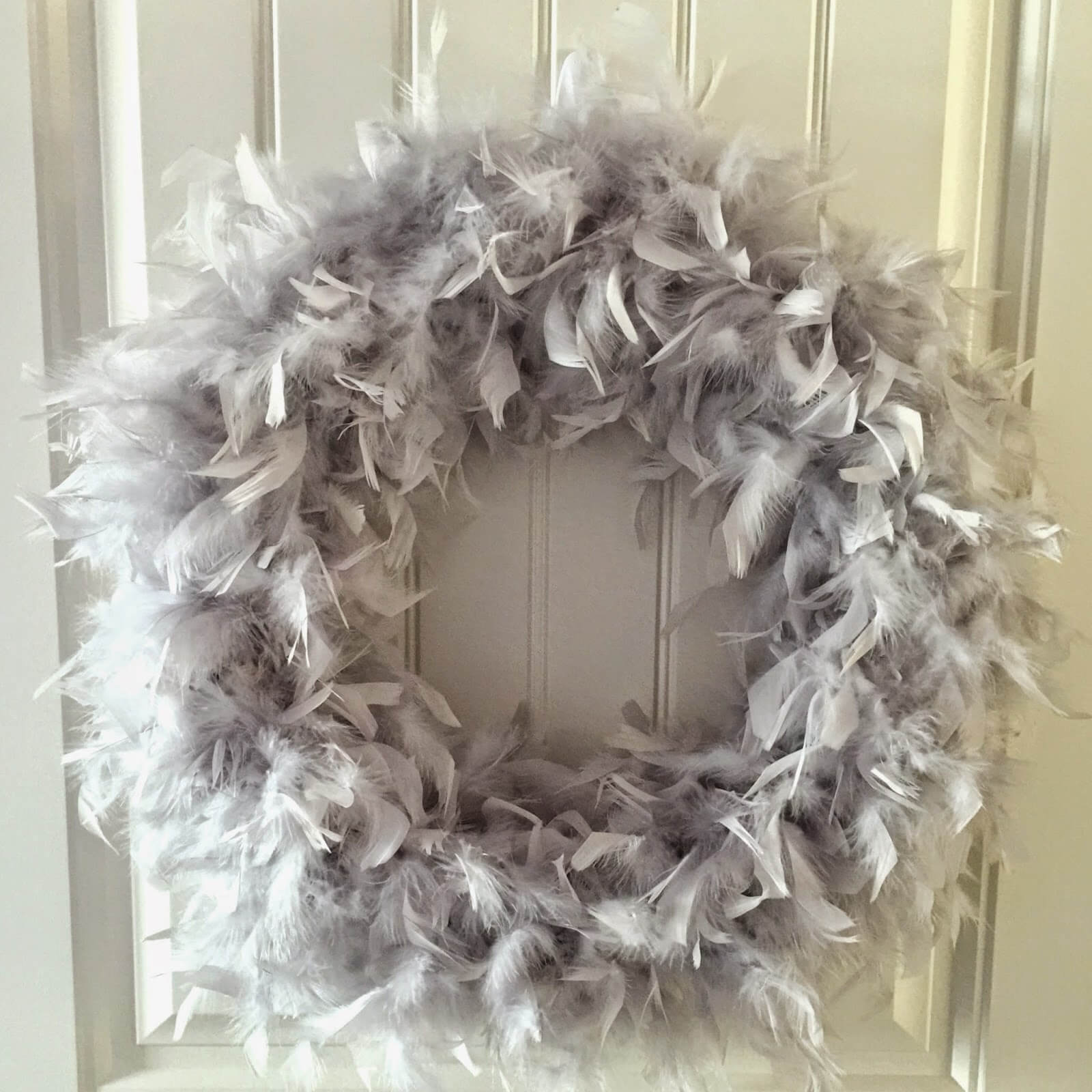 Easy Feather Wreath Craft Idea For Home Door
