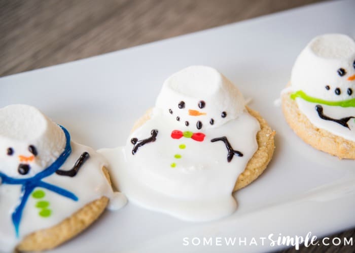 Easy Melted Snowman Cookies Recipe For Kids Simple Snowman Crafts For Kids
