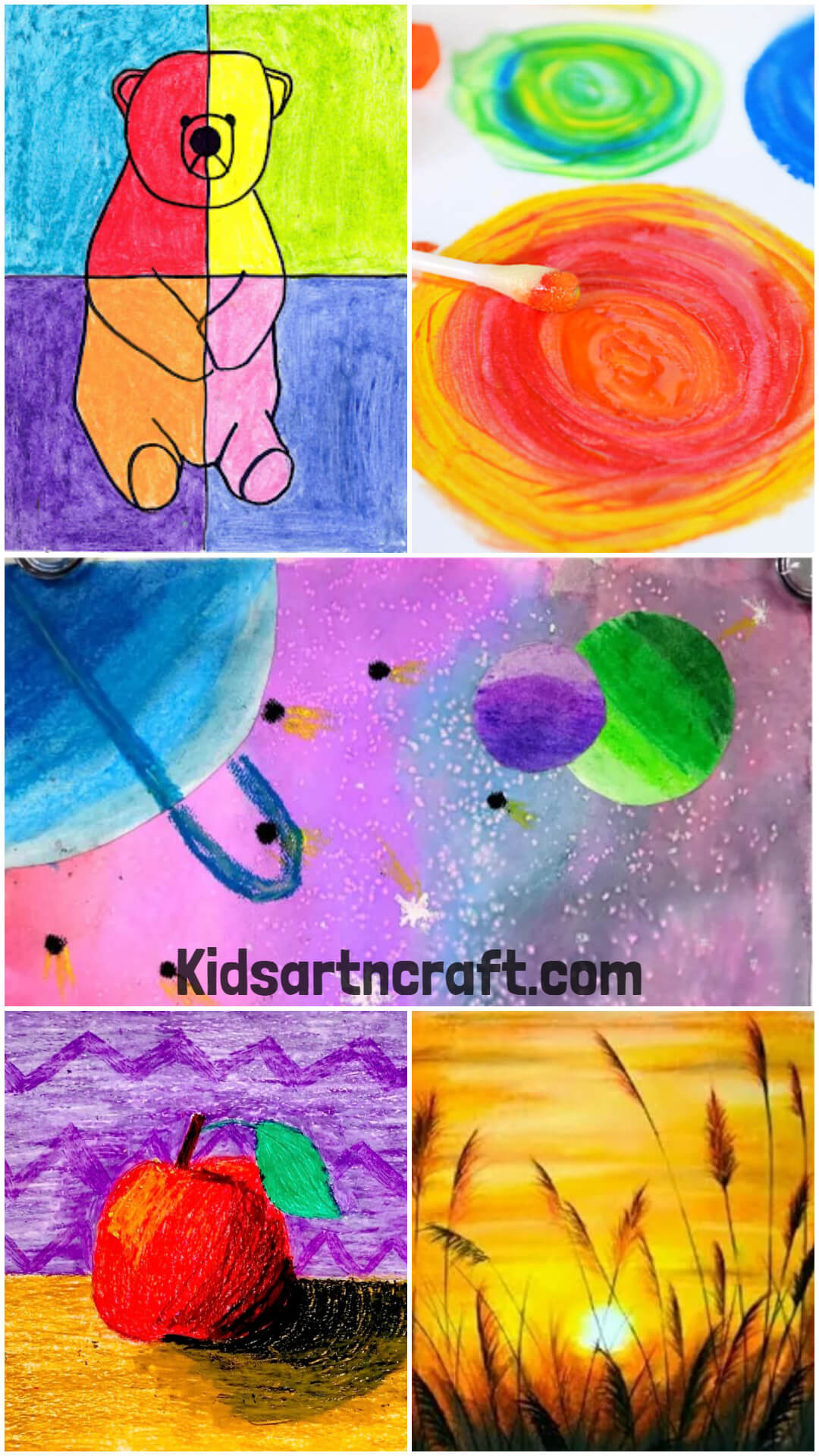 Easy oil pastel drawing ideas