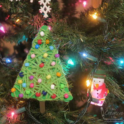 Easy Ornaments Decoration Craft With Beads & Yarn For Christmas