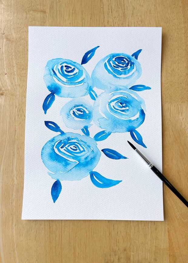 Easy-Peasy Watercolor Flower Art Idea For Beginners