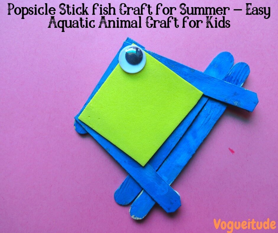Easy Popsicle Stick Aquatic Animal Craft For Kids Fish Popsicle Sticks Crafts For Kids