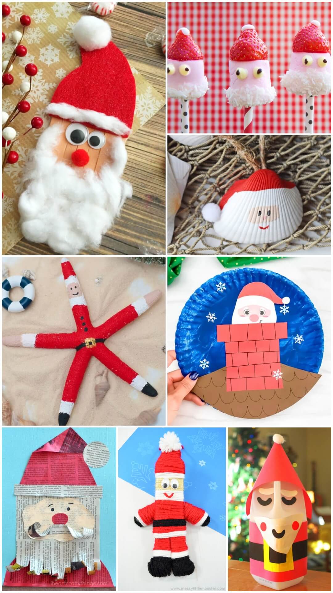 Easy Santa Claus Craft Ideas For Kids 