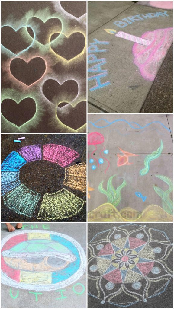 Easy Sidewalk Chalk Ideas For Your Kids Kids Art & Craft