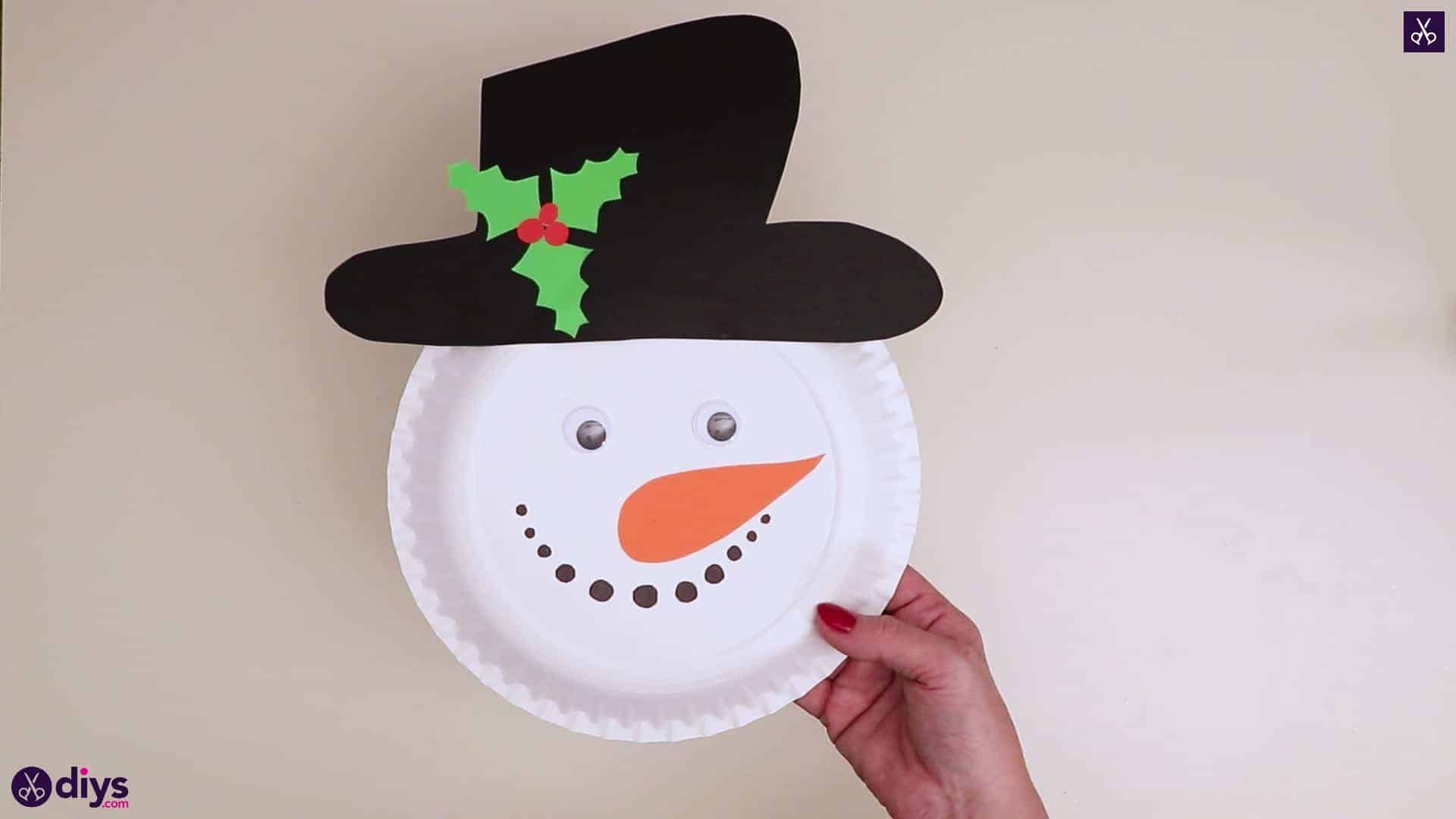 Easy Snowman Craft Made With Paper Plate For Kids