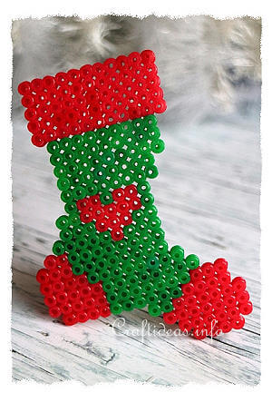 Melted Pony Bead Christmas Ornament Crafts