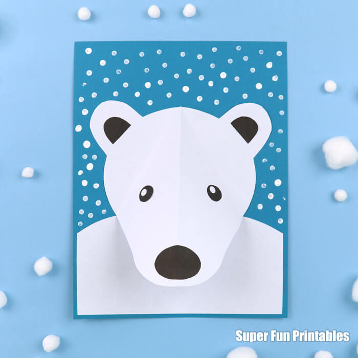Easy-To-Make 3-D Paper Bear Craft Idea For KidsWinter Animal Crafts For Kids 