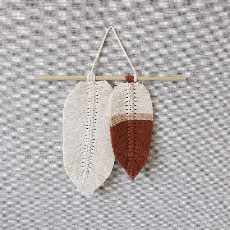 Easy-to-Make Boho Macrame Feather Wall Hanging Craft Idea Feather Wall Hanging Ideas