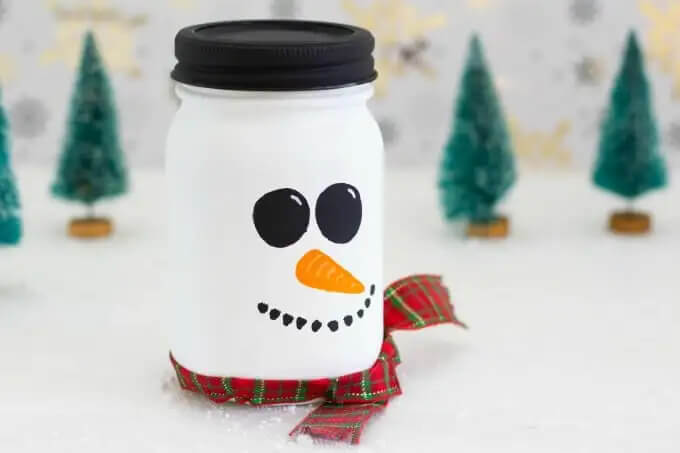 DIY Snowman Mason Jar Craft Ideas For Christmas