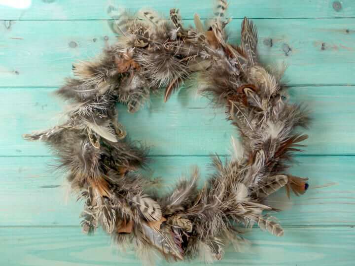 Easy To Make Feather Wreath Craft Tutorial