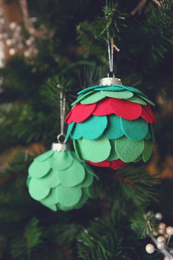 Easy To Make Felt Ball Ornaments