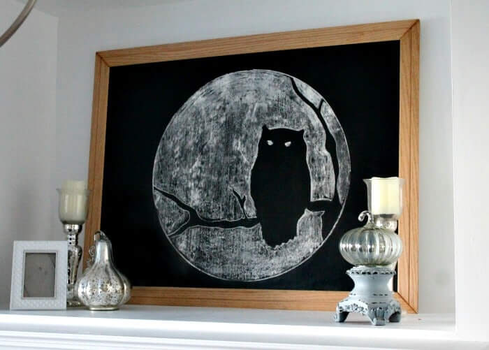 Easy to Make Owl-Themed Wall Art With ChalkChalk Drawing On Walls