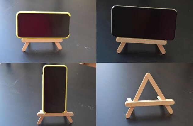 Easy To Make Popsicle Sticks Mobile Stand Craft