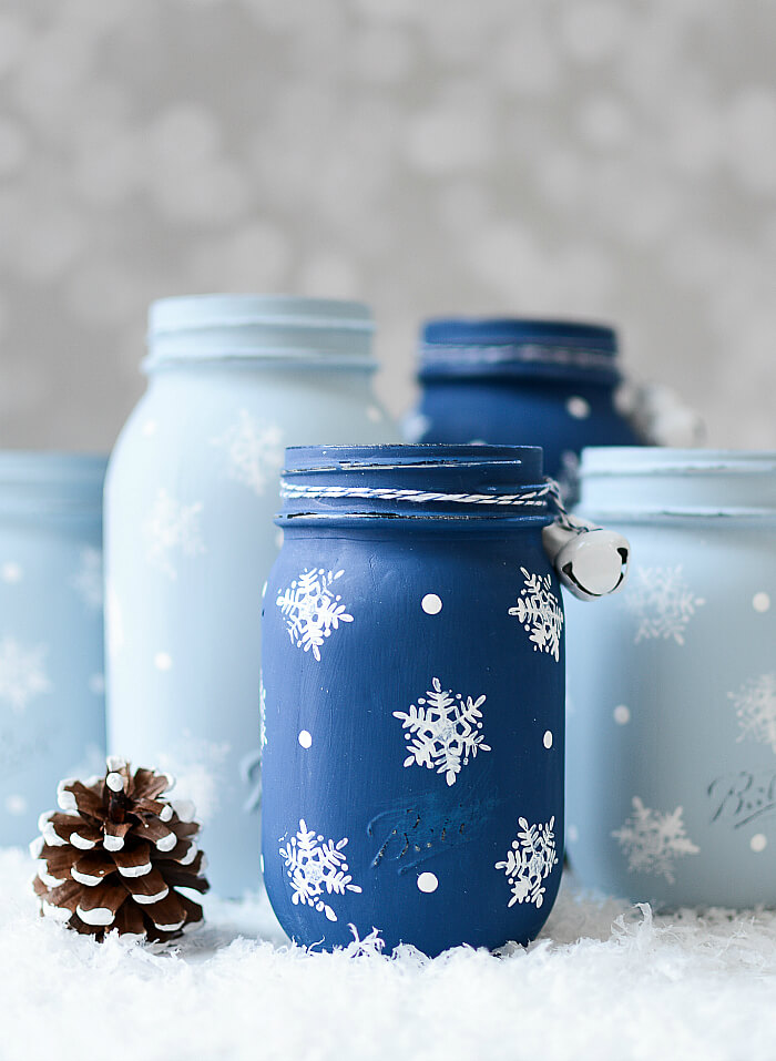 Easy To Make Snowflake Mason Jars For Christmas