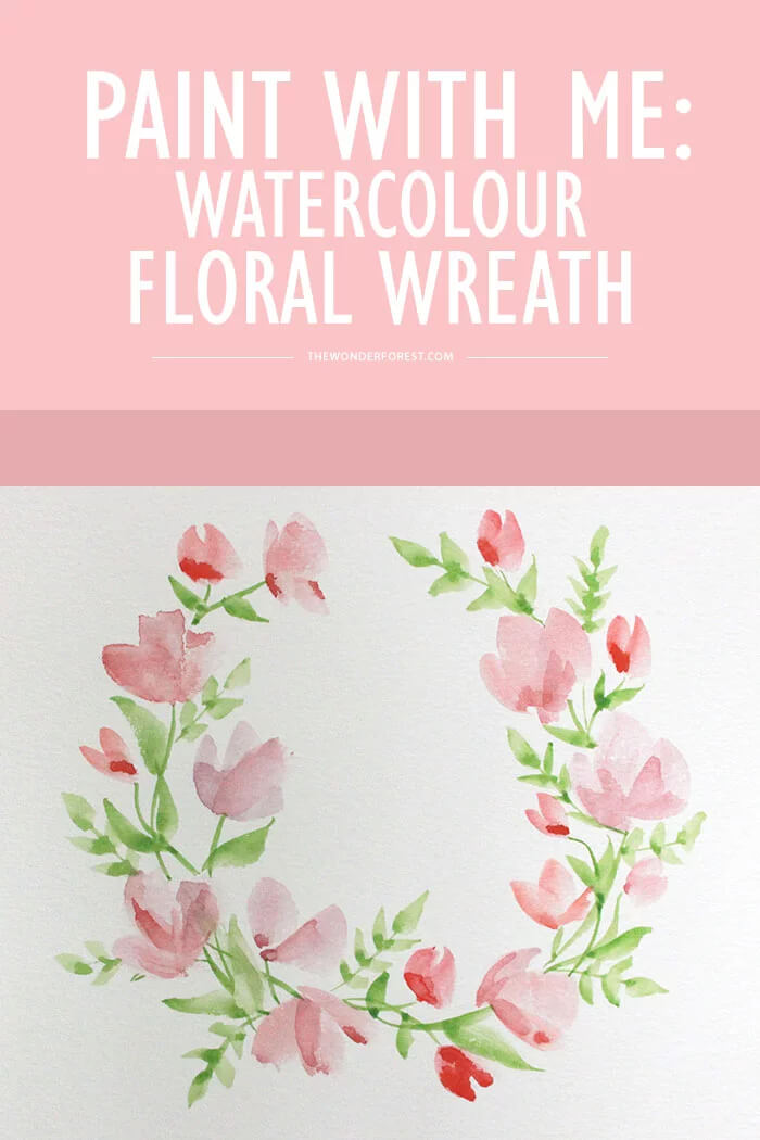 Easy-To-Make Watercolor Floral Wreath Idea For BeginnersSimple Watercolor Painting Ideas for Beginners 