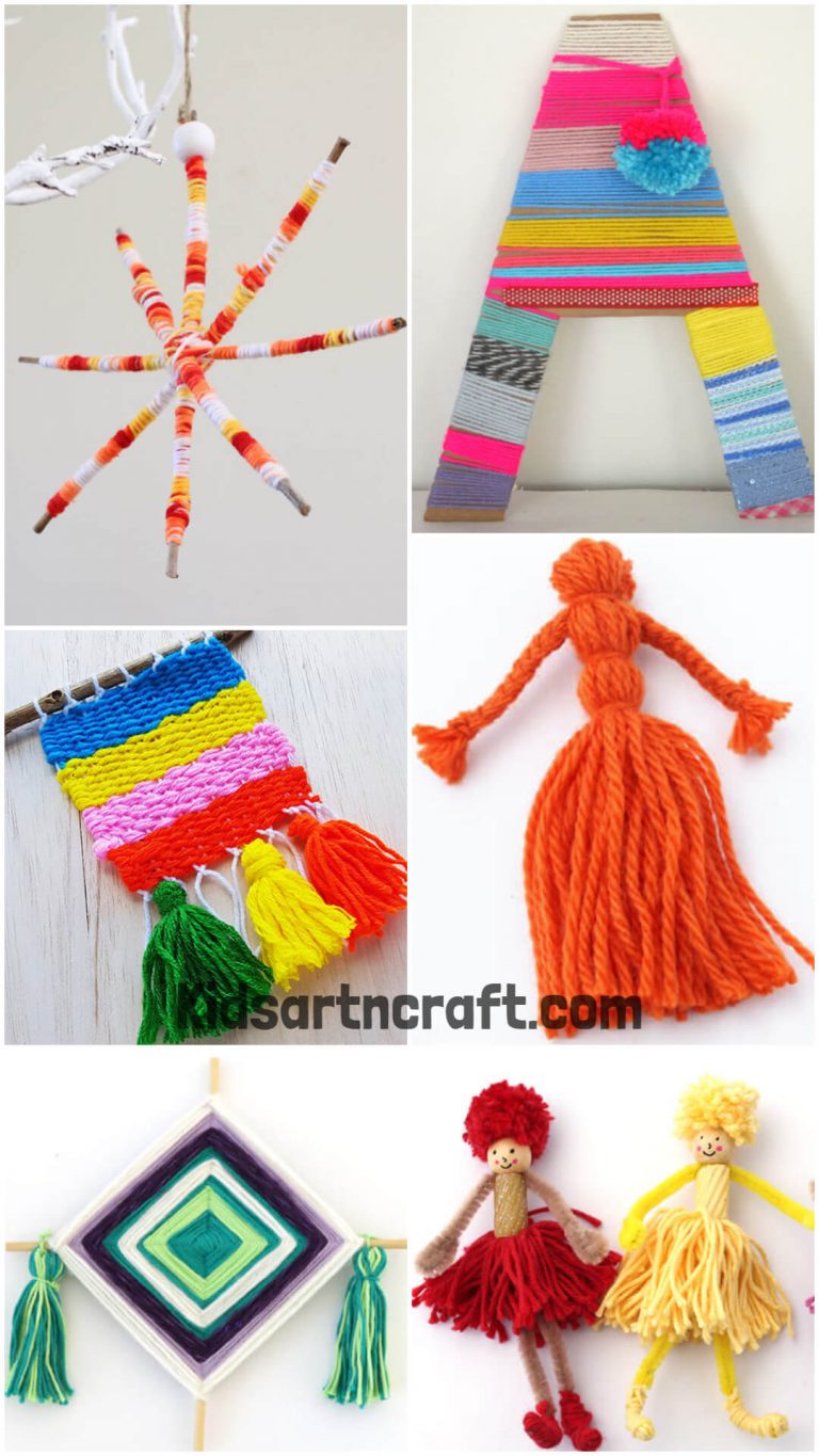 Easy Yarn Crafts Ideas For Kids Kids Art & Craft