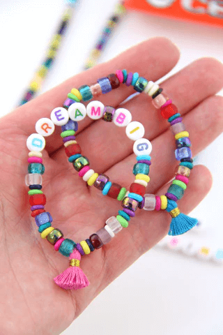 Elastic Beaded Bracelets Craft Ideas For Kids